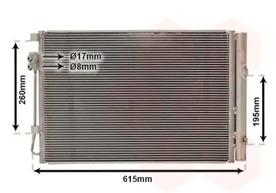 Kondensator, Klimaanlage VAN WEZEL 82005269