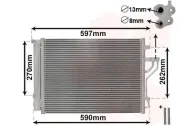 Kondensator, Klimaanlage VAN WEZEL 82005280