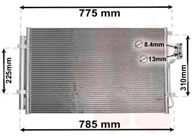 Kondensator, Klimaanlage VAN WEZEL 82005311
