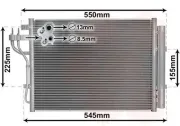 Kondensator, Klimaanlage VAN WEZEL 82005445