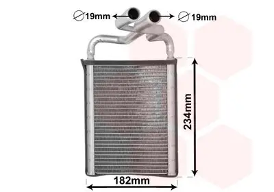 Wärmetauscher, Innenraumheizung VAN WEZEL 82006356 Bild Wärmetauscher, Innenraumheizung VAN WEZEL 82006356