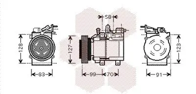 Kompressor, Klimaanlage VAN WEZEL 8200K160