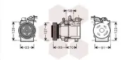 Kompressor, Klimaanlage VAN WEZEL 8200K160