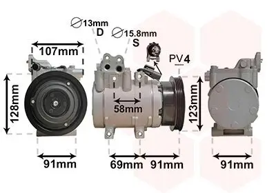 Kompressor, Klimaanlage VAN WEZEL 8200K161