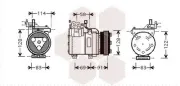Kompressor, Klimaanlage 12 V VAN WEZEL 8200K196