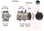 Kompressor, Klimaanlage 12 V VAN WEZEL 8200K215