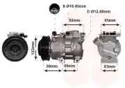 Kompressor, Klimaanlage 12 V VAN WEZEL 8200K239