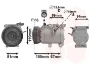 Kompressor, Klimaanlage 12 V VAN WEZEL 8200K341