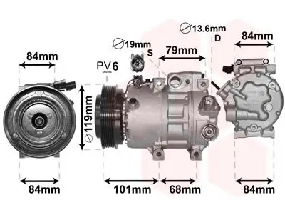 Kompressor, Klimaanlage VAN WEZEL 8200K374