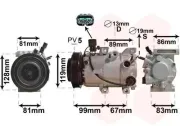 Kompressor, Klimaanlage 12 V VAN WEZEL 8200K414