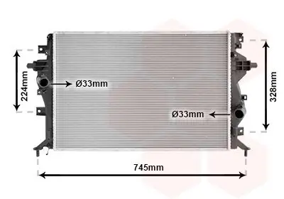 Kühler, Motorkühlung VAN WEZEL 82012720 Bild Kühler, Motorkühlung VAN WEZEL 82012720