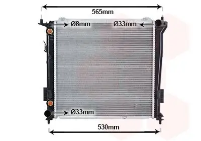 Kühler, Motorkühlung VAN WEZEL 82012730 Bild Kühler, Motorkühlung VAN WEZEL 82012730