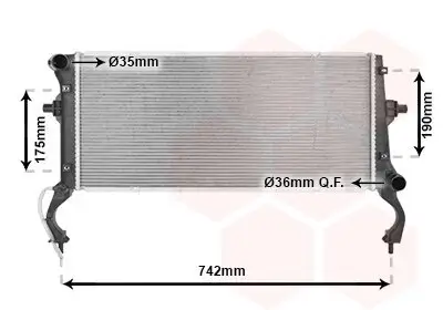 Kühler, Motorkühlung VAN WEZEL 82012735 Bild Kühler, Motorkühlung VAN WEZEL 82012735