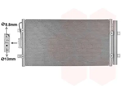 Kondensator, Klimaanlage VAN WEZEL 82015722 Bild Kondensator, Klimaanlage VAN WEZEL 82015722