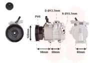 Kompressor, Klimaanlage 12 V VAN WEZEL 8201K703