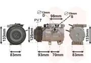 Kompressor, Klimaanlage 12 V VAN WEZEL 8201K709