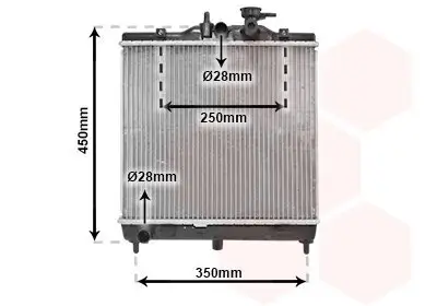 Kühler, Motorkühlung VAN WEZEL 83002063 Bild Kühler, Motorkühlung VAN WEZEL 83002063