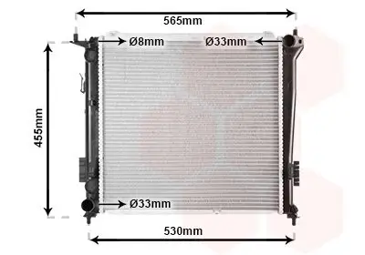 Kühler, Motorkühlung VAN WEZEL 83002098 Bild Kühler, Motorkühlung VAN WEZEL 83002098