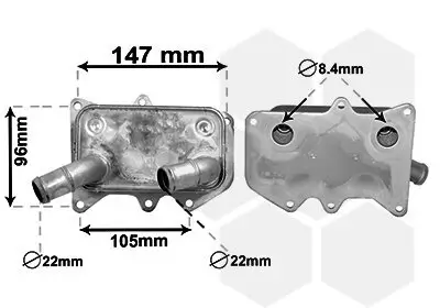 Ölkühler, Motoröl VAN WEZEL 83003215 Bild Ölkühler, Motoröl VAN WEZEL 83003215