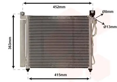 Kondensator, Klimaanlage VAN WEZEL 83005065 Bild Kondensator, Klimaanlage VAN WEZEL 83005065