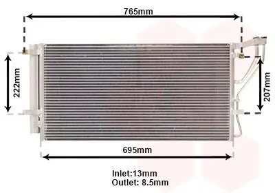 Kondensator, Klimaanlage VAN WEZEL 83005105 Bild Kondensator, Klimaanlage VAN WEZEL 83005105