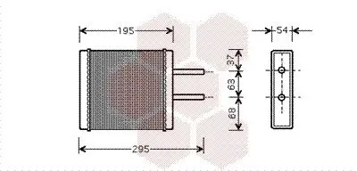 Wärmetauscher, Innenraumheizung VAN WEZEL 83006047 Bild Wärmetauscher, Innenraumheizung VAN WEZEL 83006047