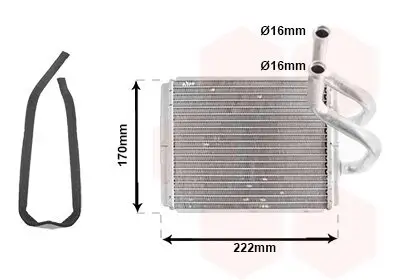 Wärmetauscher, Innenraumheizung VAN WEZEL 83006170