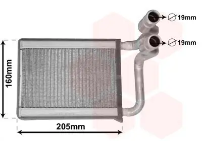 Wärmetauscher, Innenraumheizung VAN WEZEL 83006197 Bild Wärmetauscher, Innenraumheizung VAN WEZEL 83006197