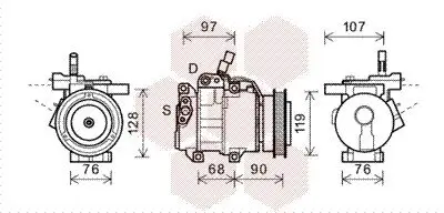 Kompressor, Klimaanlage VAN WEZEL 8300K161 Bild Kompressor, Klimaanlage VAN WEZEL 8300K161