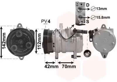 Kompressor, Klimaanlage VAN WEZEL 8300K168 Bild Kompressor, Klimaanlage VAN WEZEL 8300K168