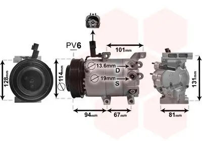 Kompressor, Klimaanlage VAN WEZEL 8300K223 Bild Kompressor, Klimaanlage VAN WEZEL 8300K223