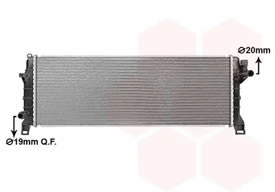 Kühler, Motorkühlung VAN WEZEL 88012700 Bild Kühler, Motorkühlung VAN WEZEL 88012700