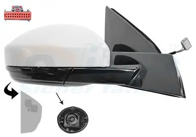 Außenspiegel rechts VAN WEZEL 0259828