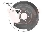 Spritzblech, Bremsscheibe Hinterachse links VAN WEZEL 0315373