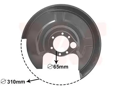 Spritzblech, Bremsscheibe VAN WEZEL 0322374