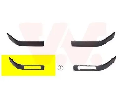 Zier-/Schutzleiste, Stoßfänger vorne rechts VAN WEZEL 0322584 Bild Zier-/Schutzleiste, Stoßfänger vorne rechts VAN WEZEL 0322584