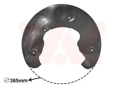 Spritzblech, Bremsscheibe Vorderachse rechts VAN WEZEL 0327372 Bild Spritzblech, Bremsscheibe Vorderachse rechts VAN WEZEL 0327372