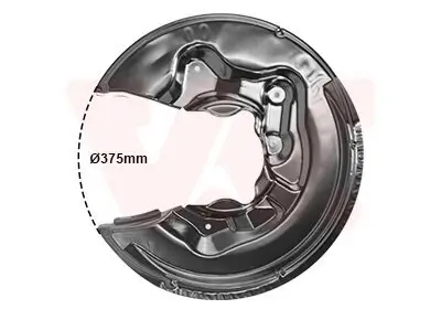 Spritzblech, Bremsscheibe Hinterachse rechts VAN WEZEL 0334378 Bild Spritzblech, Bremsscheibe Hinterachse rechts VAN WEZEL 0334378