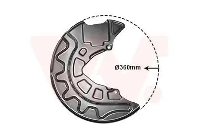Spritzblech, Bremsscheibe Vorderachse rechts VAN WEZEL 0336372