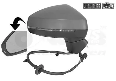 Außenspiegel rechts VAN WEZEL 0337818