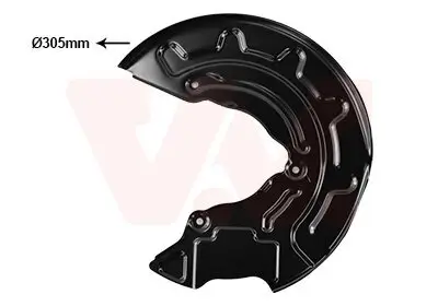 Spritzblech, Bremsscheibe Vorderachse links VAN WEZEL 0359371 Bild Spritzblech, Bremsscheibe Vorderachse links VAN WEZEL 0359371