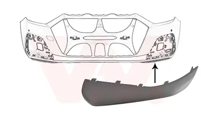 Spoiler vorne links VAN WEZEL 0366501