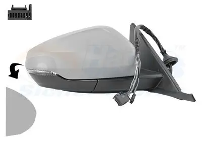 Außenspiegel rechts VAN WEZEL 0366818