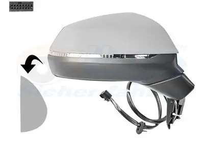 Außenspiegel rechts VAN WEZEL 0391806 Bild Außenspiegel rechts VAN WEZEL 0391806