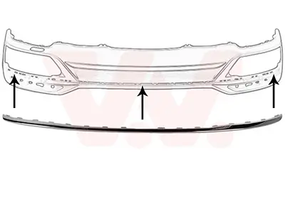 Zier-/Schutzleiste, Stoßfänger hinten Heckspoiler VAN WEZEL 0393550 Bild Zier-/Schutzleiste, Stoßfänger hinten Heckspoiler VAN WEZEL 0393550