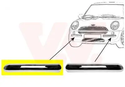 Zier-/Schutzleiste, Stoßfänger vorne rechts VAN WEZEL 0502584 Bild Zier-/Schutzleiste, Stoßfänger vorne rechts VAN WEZEL 0502584