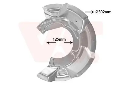 Spritzblech, Bremsscheibe Vorderachse rechts VAN WEZEL 0506372