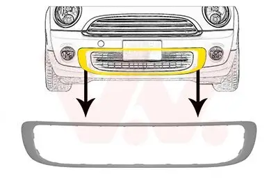 Lüftungsgitter, Stoßfänger vorne VAN WEZEL 0508597