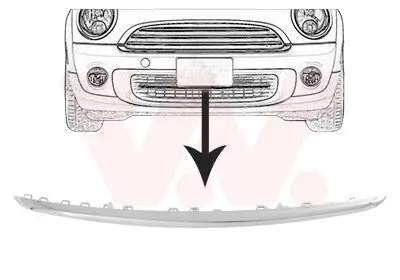 Zier-/Schutzleiste, Stoßfänger vorne VAN WEZEL 0508598 Bild Zier-/Schutzleiste, Stoßfänger vorne VAN WEZEL 0508598