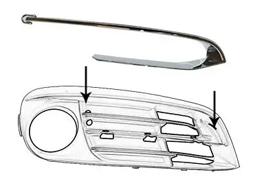Zier-/Schutzleiste, Stoßfänger vorne rechts VAN WEZEL 0619586 Bild Zier-/Schutzleiste, Stoßfänger vorne rechts VAN WEZEL 0619586